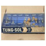 Vintage Tung-Sol Auto Bulb Display Case, Assorted