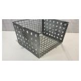 Metal and wire basket 12 x 13 x 8