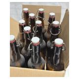 11  500ml (16.9oz) Glass Swing-Top Bottles