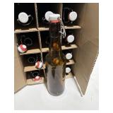 12  500ml (16.9oz) Glass Swing-Top Bottles