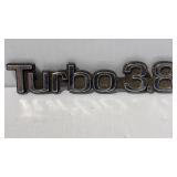 Buick Turbo 3.8 Metal Emblem 4.5"