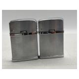 Pair of Sparks Japan Vintage Lighters Chrome