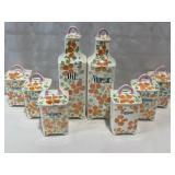 German Porcelain Spice & Condiment Set, 8pc