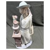 Porcelain Lady With Flowers 13"