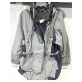 Woman Within Hooded Rain Jacket w Removable