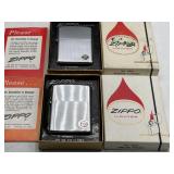 Zippo #200 Brush Finish & #350 Engine Turned