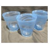 Blue Swirl Art Glass Tumblers 3