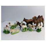 Various vintage  ceramic nativity Animals