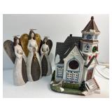 Lemax Church (broken see pic) and angel figurine