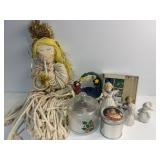 Various items with handmade angel