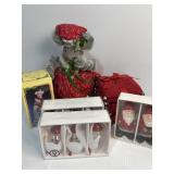 Handmade mouse, coasters and Santa ornaments