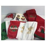 Various sets of Christmas hand towels (13 total)