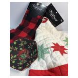 3 tree skirts and bowl