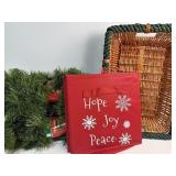 Garland, foldable box and basket