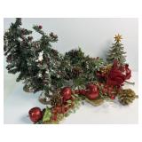 Garland (5ft) , three trees and spray