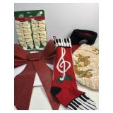 3 stockings and bows