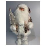 White and Rose Gold Santa - 18ï¿½ tall