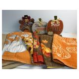 Three wood fall stand decor and various hand