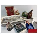 Various ornaments including pewter Scottie dog