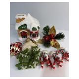 Various items and 3 mini rocking horses