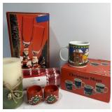 Various items with 4 mug set