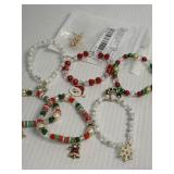 Christmas stretch bracelets and earrings