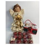 Fruit ornaments and angels