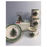 Spode set of double old fashions, bowls, and mugs