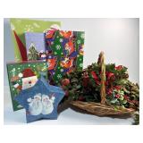 Christmas centerpiece in Parker and gift boxes