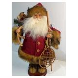 Red and Brown Santa with Snowshoes - 16.5ï¿½ tall