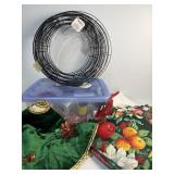 Box of ribbons, 9 wrath rings (14ï¿½), table linens