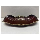 Carlton Rouge Royale Leaf Dish