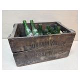 Mountain Valley Mineral Water Crate & Bottles