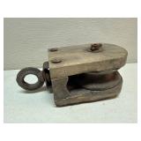 Antique Wooden Barn Pulley