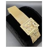 Whiting & Davis Gold Mesh Slide Bracelet
