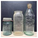 Vintage Glass Jar & Milk Bottle Assortment