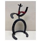 Horseshoe Cowboy Sculpture Display Stand
