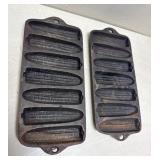 Cast Iron Cornbread Pans Pair