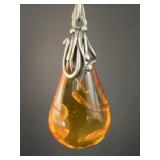 Baltic Amber Sun Spangles Sterling Silver