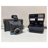 Vintage Polaroid Cameras Pair