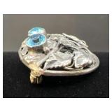 1940s HOBï¿½ Sterling Silver Floral Brooch