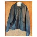 Fenzia Black Leather Jacket Size L