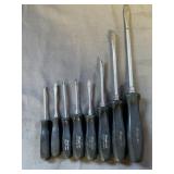 Snap-on 8-Piece Black Handle Screwdriver Set