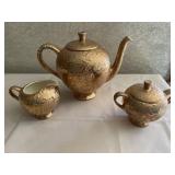 Queen Pottery Gold Tea Set