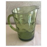 Hazel Atlas El Dorado Green Glass Pitcher