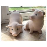 Vintage Scioto Ceramic Pig Figurines