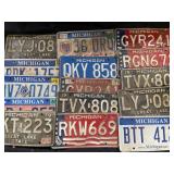 15 Vintage Michigan License Plates