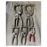 5 De-Sta-Co Squeeze Action Plier Clamps