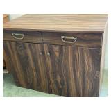 Woodgrain Two-Drawer Storage Cabinet