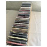 30+ Music & Karaoke CDs with Wood Rack